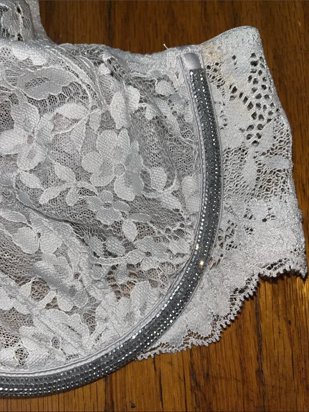 NWT Victoria’s Secret Dream Angels Plunge One Shoulder Rhinestone Bra  Large